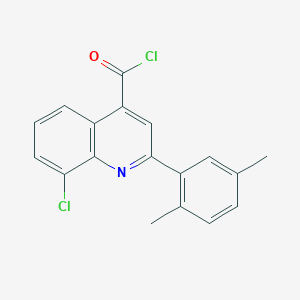molecular formula C18H13Cl2NO B1420701 8-Chloro-2-(2,5-dimethylphenyl)quinoline-4-carbonyl chloride CAS No. 1160256-42-7