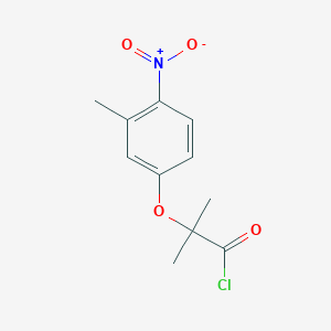 molecular formula C11H12ClNO4 B1420706 2-Methyl-2-(3-methyl-4-nitrophenoxy)propanoyl chloride CAS No. 1160257-76-0