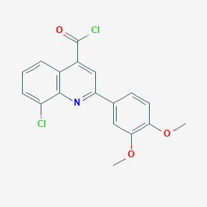 molecular formula C18H13Cl2NO3 B1420708 8-Chloro-2-(3,4-dimethoxyphenyl)quinoline-4-carbonyl chloride CAS No. 1160256-50-7