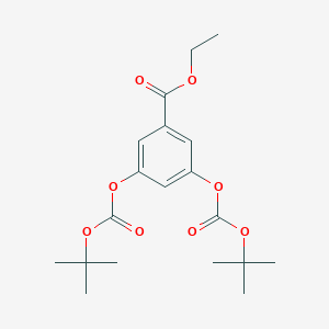 molecular formula C19H26O8 B14207087 Ethyl 3,5-bis[(tert-butoxycarbonyl)oxy]benzoate CAS No. 918402-90-1