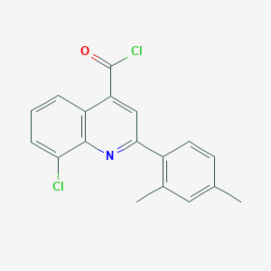 molecular formula C18H13Cl2NO B1420710 8-Chloro-2-(2,4-dimethylphenyl)quinoline-4-carbonyl chloride CAS No. 1160256-46-1