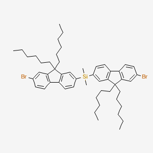 molecular formula C52H70Br2Si B14207101 Bis(7-bromo-9,9-dihexyl-9H-fluoren-2-yl)(dimethyl)silane CAS No. 918106-49-7