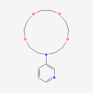 molecular formula C15H24N2O4 B14207105 13-(Pyridin-3-yl)-1,4,7,10-tetraoxa-13-azacyclopentadecane CAS No. 823202-94-4