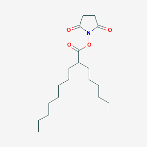 molecular formula C20H35NO4 B14207112 1-[(2-Hexyldecanoyl)oxy]pyrrolidine-2,5-dione CAS No. 823780-60-5