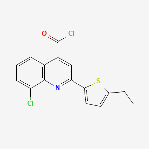 molecular formula C16H11Cl2NOS B1420712 8-Chloro-2-(5-ethyl-2-thienyl)quinoline-4-carbonyl chloride CAS No. 1160256-84-7