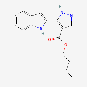 molecular formula C16H17N3O2 B14207142 Butyl 3-(2H-indol-2-ylidene)-2,3-dihydro-1H-pyrazole-4-carboxylate CAS No. 827318-47-8