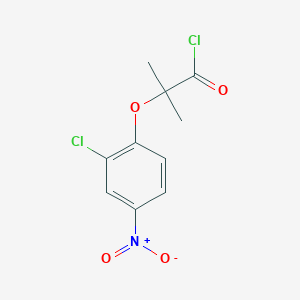 molecular formula C10H9Cl2NO4 B1420717 2-(2-Chloro-4-nitrophenoxy)-2-methylpropanoyl chloride CAS No. 1160257-78-2