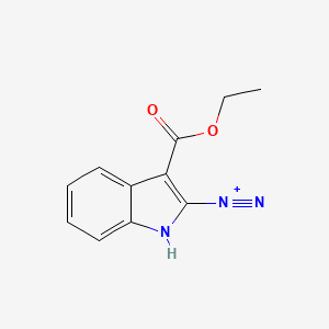 molecular formula C11H10N3O2+ B14207206 3-(Ethoxycarbonyl)-1H-indole-2-diazonium CAS No. 746597-93-3