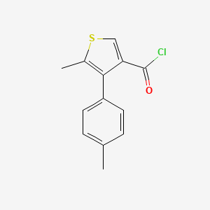 molecular formula C13H11ClOS B1420721 5-Methyl-4-(4-methylphenyl)thiophene-3-carbonyl chloride CAS No. 1160249-01-3