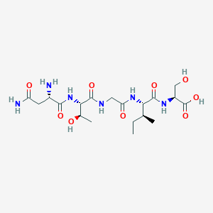 molecular formula C19H34N6O9 B14207219 L-Asparaginyl-L-threonylglycyl-L-isoleucyl-L-serine CAS No. 828263-64-5