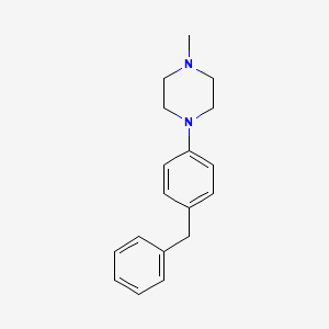 molecular formula C18H22N2 B14207247 Piperazine, 1-methyl-4-[4-(phenylmethyl)phenyl]- CAS No. 831226-51-8