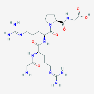 molecular formula C21H39N11O6 B14207315 Glycyl-N~5~-(diaminomethylidene)-L-ornithyl-N~5~-(diaminomethylidene)-L-ornithyl-L-prolylglycine CAS No. 742068-35-5