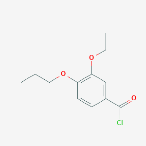 molecular formula C12H15ClO3 B1420733 3-Ethoxy-4-propoxybenzoyl chloride CAS No. 1160249-41-1