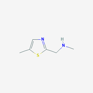 molecular formula C6H10N2S B1420745 N-methyl-1-(5-methyl-1,3-thiazol-2-yl)methanamine dihydrochloride CAS No. 921145-14-4