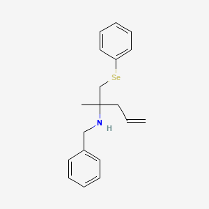 molecular formula C19H23NSe B14207459 Benzenemethanamine, N-[1-methyl-1-[(phenylseleno)methyl]-3-butenyl]- CAS No. 831200-91-0