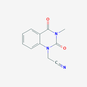 molecular formula C11H9N3O2 B1420748 (3-methyl-2,4-dioxo-3,4-dihydroquinazolin-1(2H)-yl)acetonitrile CAS No. 1211484-07-9