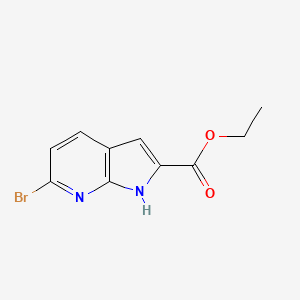 molecular formula C10H9BrN2O2 B1420749 Ethyl 6-bromo-1H-pyrrolo[2,3-b]pyridine-2-carboxylate CAS No. 577711-94-5