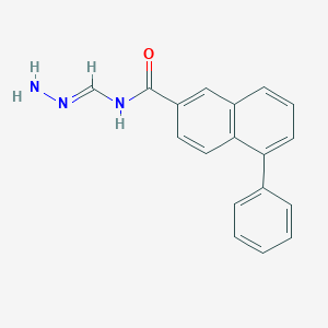 molecular formula C18H15N3O B14207500 N-[(E)-hydrazinylidenemethyl]-5-phenylnaphthalene-2-carboxamide 