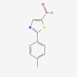 molecular formula C11H9NOS B1420753 2-(4-Methylphenyl)-1,3-thiazole-5-carbaldehyde CAS No. 921061-16-7