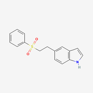 molecular formula C16H15NO2S B1420758 5-[2-(benzenesulfonyl)ethyl]-1H-indole CAS No. 1225327-16-1