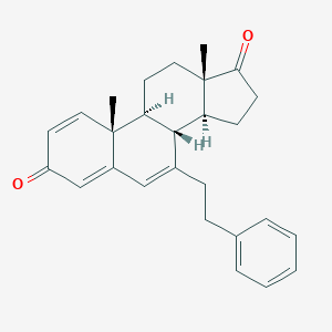 B142076 7-Phenethyl-1,4,6-androstatriene-3,17-dione CAS No. 131802-67-0