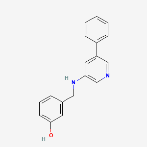 molecular formula C18H16N2O B14207648 Phenol, 3-[[(5-phenyl-3-pyridinyl)amino]methyl]- CAS No. 821784-53-6