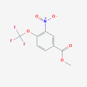 molecular formula C9H6F3NO5 B1420767 Methyl 3-nitro-4-(trifluoromethoxy)benzoate CAS No. 728-54-1
