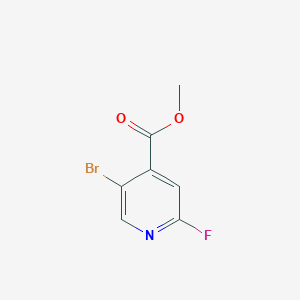 molecular formula C7H5BrFNO2 B1420768 Methyl 5-bromo-2-fluoroisonicotinate CAS No. 1214375-45-7