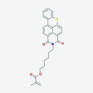 molecular formula C28H25NO4S B142077 2-(6-Methacryloyloxyhexyl)thioxantheno[2,1,9-dej]isoquinoline-1,3-dione Monomer CAS No. 450387-14-1