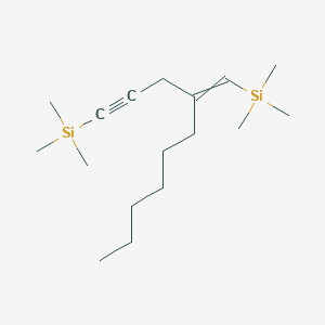 molecular formula C17H34Si2 B14207704 Trimethyl{4-[(trimethylsilyl)methylidene]dec-1-yn-1-yl}silane CAS No. 834897-81-3