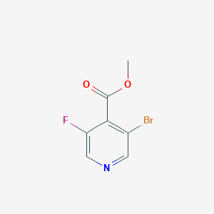 molecular formula C7H5BrFNO2 B1420775 Methyl 3-bromo-5-fluoroisonicotinate CAS No. 1214325-21-9