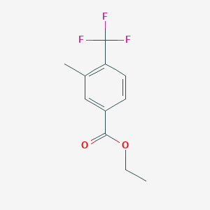 molecular formula C11H11F3O2 B1420779 Ethyl 3-methyl-4-(trifluoromethyl)benzoate CAS No. 1214387-66-2