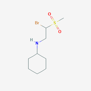 molecular formula C9H18BrNO2S B14207794 N-[2-Bromo-2-(methanesulfonyl)ethyl]cyclohexanamine CAS No. 824938-68-3