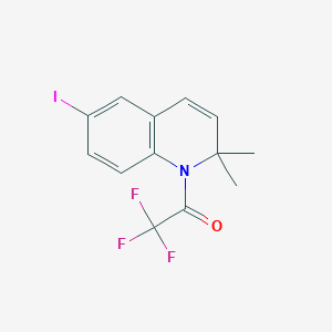 molecular formula C13H11F3INO B14207819 Quinoline, 1,2-dihydro-6-iodo-2,2-dimethyl-1-(trifluoroacetyl)- CAS No. 828938-90-5