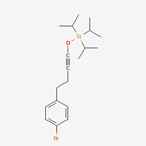 molecular formula C19H29BrOSi B14207857 Silane, [[4-(4-bromophenyl)-1-butynyl]oxy]tris(1-methylethyl)- CAS No. 765906-60-3