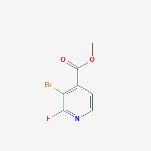 molecular formula C7H5BrFNO2 B1420786 methyl 3-bromo-2-fluoropyridine-4-carboxylate CAS No. 1214325-32-2