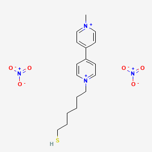 molecular formula C17H24N4O6S B14207874 1-Methyl-1'-(6-sulfanylhexyl)-4,4'-bipyridin-1-ium dinitrate CAS No. 918403-62-0