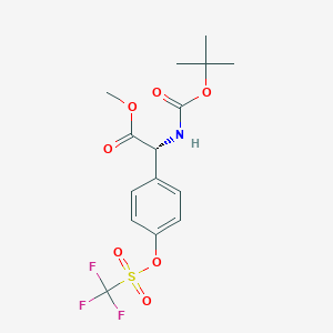 methyl (2R)-2-{[(tert-butoxy)carbonyl]amino}-2-{4-[(trifluoromethane)sulfonyloxy]phenyl}acetate
