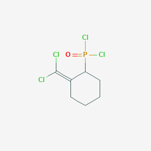 molecular formula C7H9Cl4OP B14207897 Phosphonic dichloride, [2-(dichloromethylene)cyclohexyl]- CAS No. 845716-99-6