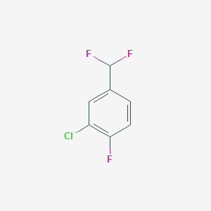 molecular formula C7H4ClF3 B1420791 2-氯-4-(二氟甲基)-1-氟苯 CAS No. 1214372-57-2