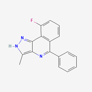 molecular formula C17H12FN3 B14207917 1H-Pyrazolo[4,3-c]isoquinoline, 9-fluoro-3-methyl-5-phenyl- CAS No. 824968-55-0