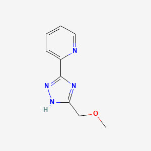molecular formula C9H10N4O B1420793 2-[3-(甲氧甲基)-1H-1,2,4-三唑-5-基]吡啶 CAS No. 1216265-72-3