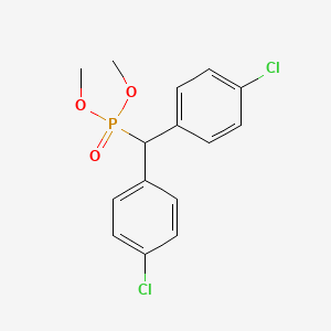 molecular formula C15H15Cl2O3P B14207977 Phosphonic acid, [bis(4-chlorophenyl)methyl]-, dimethyl ester CAS No. 824421-40-1