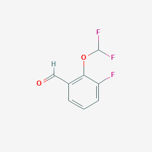 B1420798 2-(Difluoromethoxy)-3-fluorobenzaldehyde CAS No. 1214337-22-0