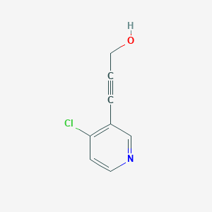 molecular formula C8H6ClNO B1420799 3-(4-氯吡啶-3-基)丙-2-炔-1-醇 CAS No. 1203499-62-0