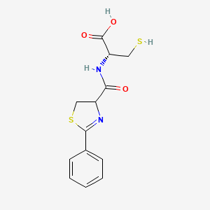 molecular formula C13H14N2O3S2 B14208017 N-(2-Phenyl-4,5-dihydro-1,3-thiazole-4-carbonyl)-L-cysteine CAS No. 827022-72-0