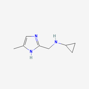 molecular formula C8H13N3 B1420804 N-[(4-methyl-1H-imidazol-2-yl)methyl]cyclopropanamine dihydrochloride CAS No. 921090-99-5