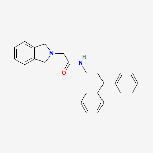molecular formula C25H26N2O B14208045 2-(1,3-Dihydro-2H-isoindol-2-yl)-N-(3,3-diphenylpropyl)acetamide CAS No. 827308-73-6