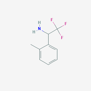 molecular formula C9H10F3N B1420805 2,2,2-Trifluoro-1-(O-tolyl)ethanamine CAS No. 387-88-2