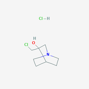 molecular formula C8H15Cl2NO B1420806 3-(Chloromethyl)quinuclidin-3-ol hydrochloride CAS No. 247195-81-9